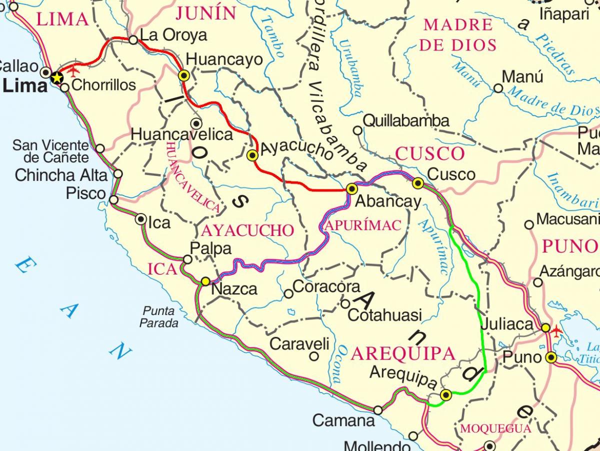 cusco, Peru haritası 