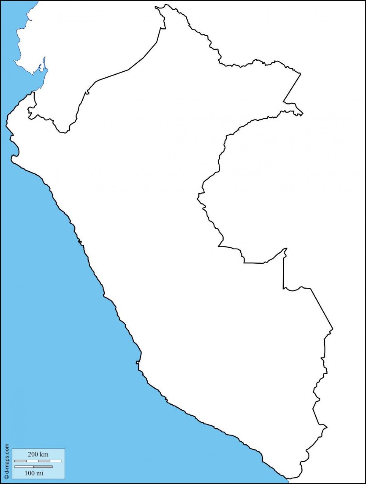 Peru boş harita