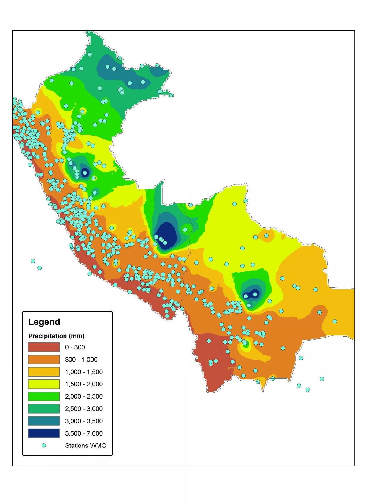 Peru haritası iklim