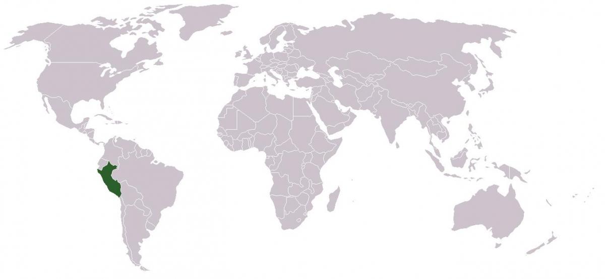 Peru haritası küresel