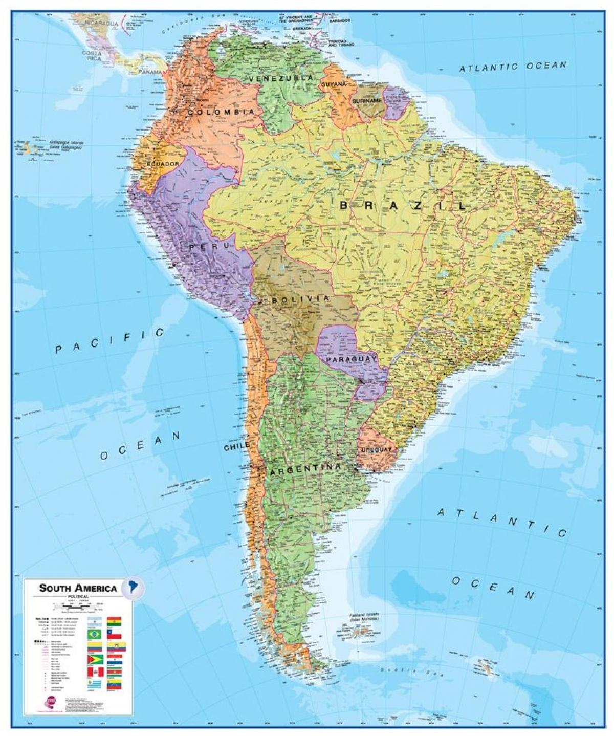 harita Peru, Güney Amerika