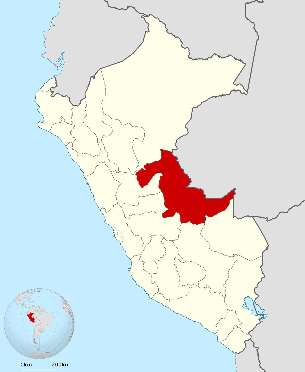 pucallpa, Peru haritası 
