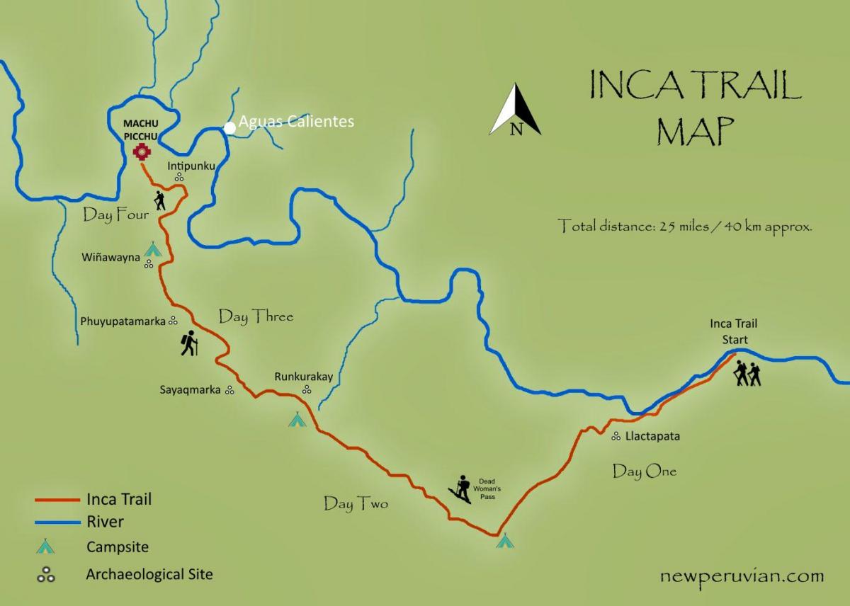 ınca trail, Peru haritası 