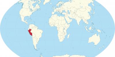 Dünya haritası Peru gösteriliyor 
