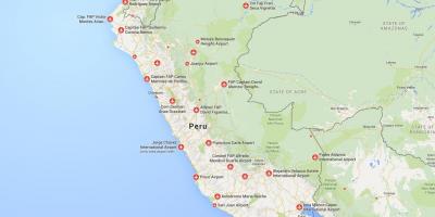 Peru haritası havaalanları 