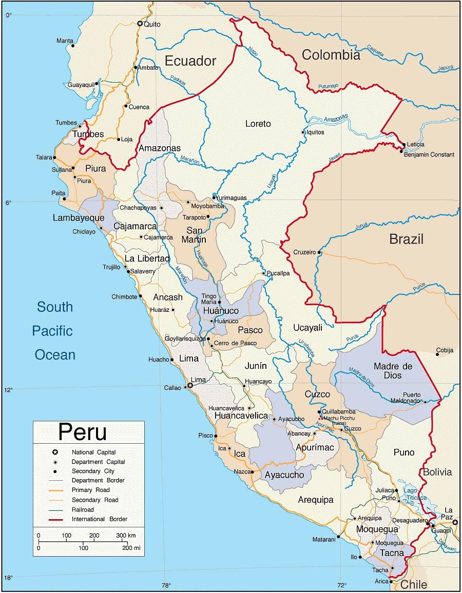 müren Peru haritası