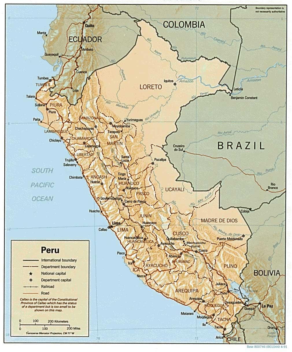 Peru haritası sörf