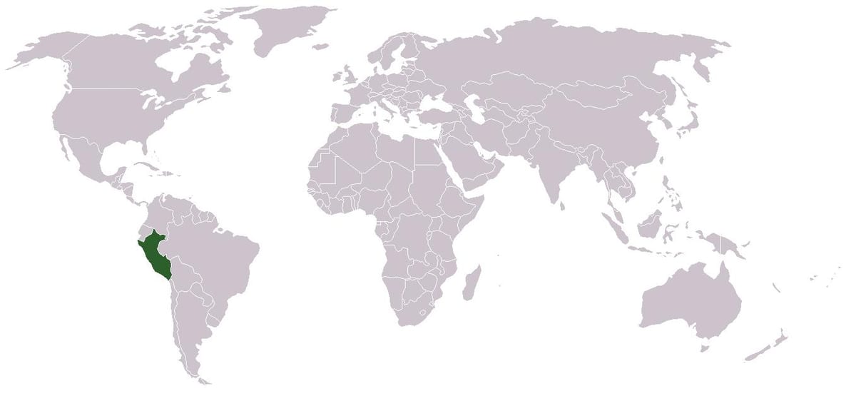 Peru haritası küresel