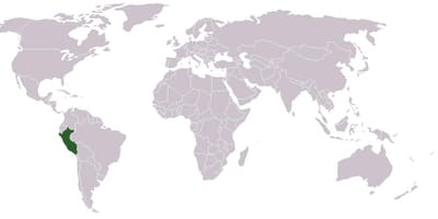 Peru haritası küresel