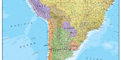 Harita Peru, Güney Amerika